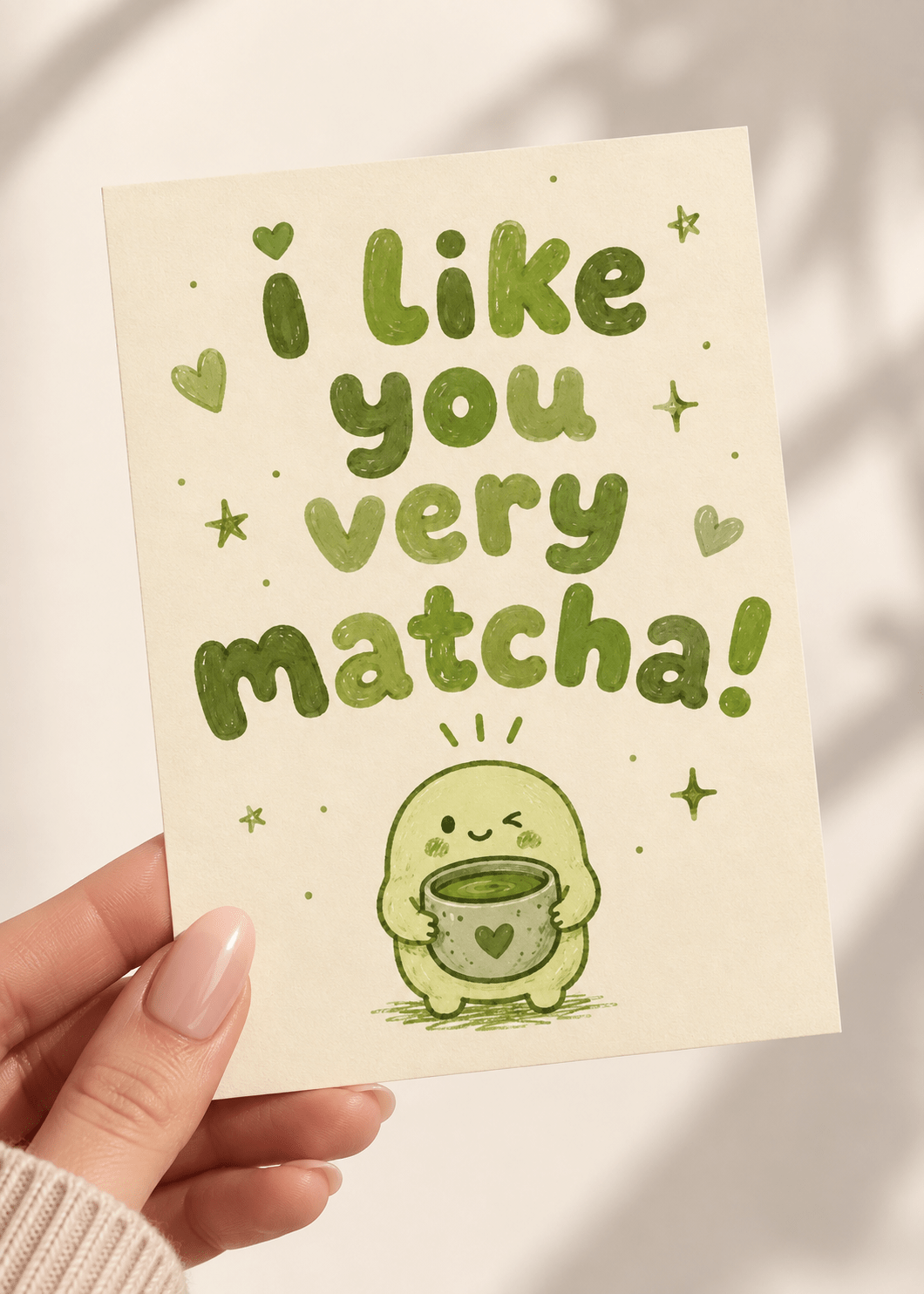 Postkarte "I like you very Matcha"