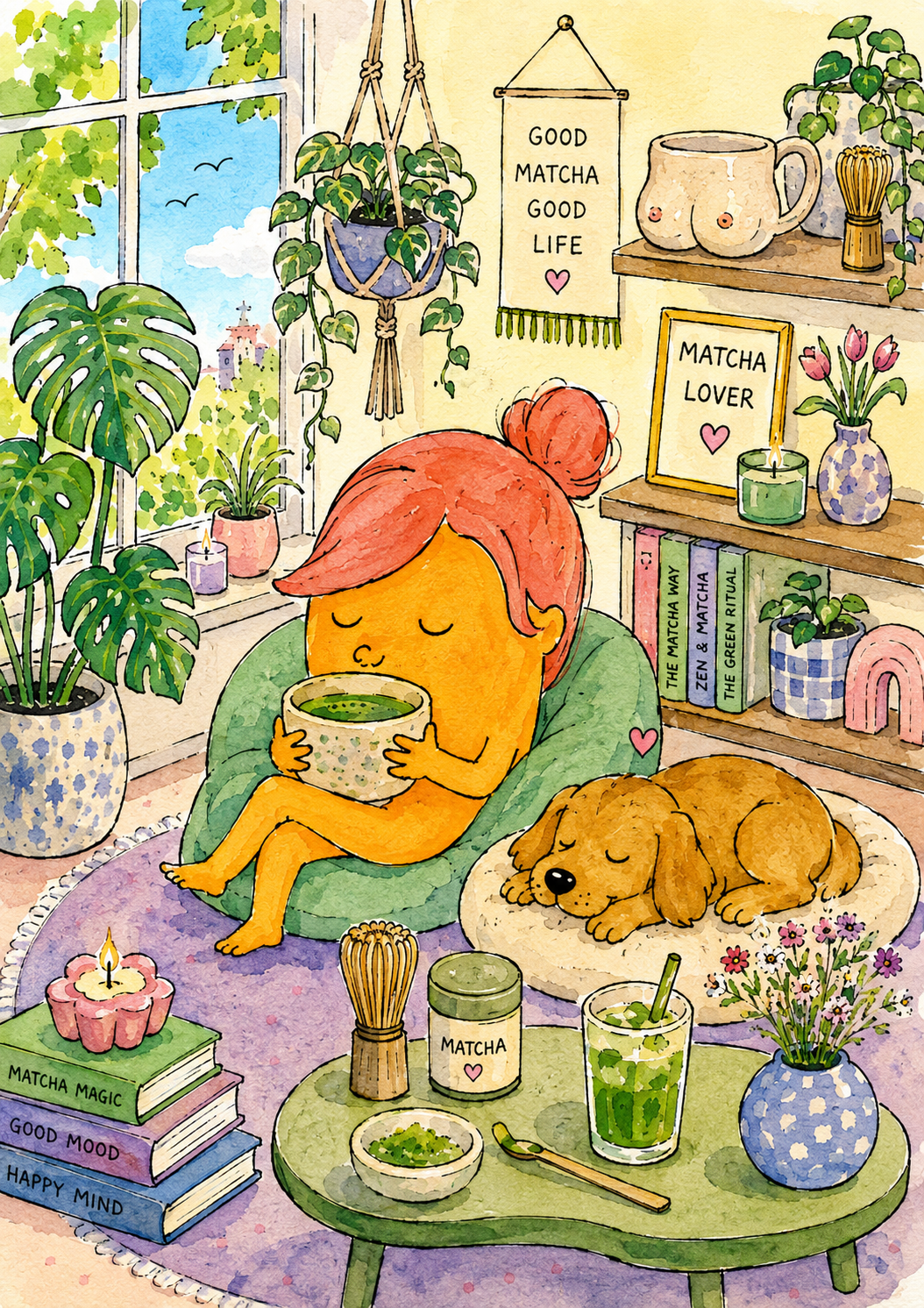 Postkarte "Matcha Lover"